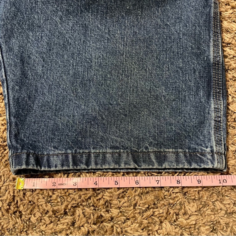 Wrangler Mens 33 Denim Carpenter Jorts Bermuda Shorts Baggy High Rise Blokette - Picture 10 of 10